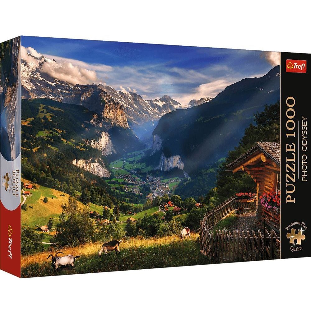 Пазли Trefl Фото Одісея Долина Лаутербруннен Швейцарія 1000 елементів - фото 1
