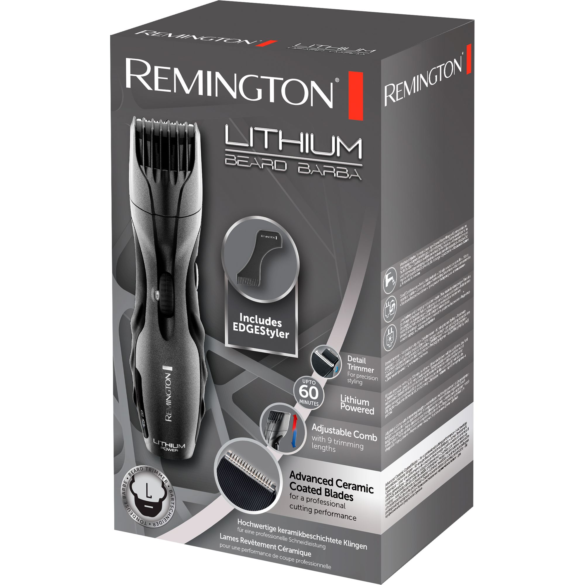 Триммер Remington Lithium Beard Barba для бороды и усов черный (MB350L) - фото 4