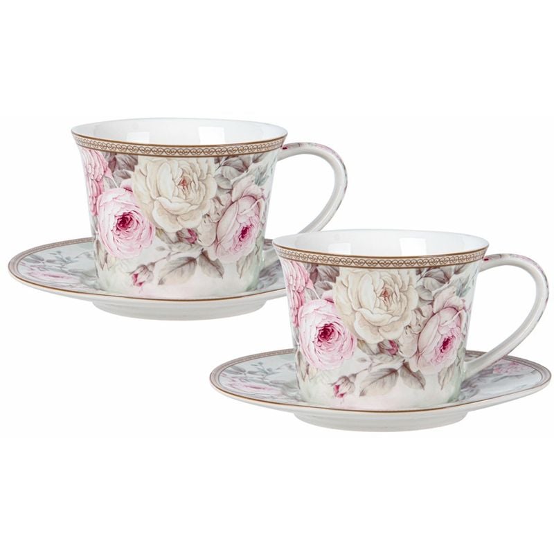 Чайний набір Lefard Англійська троянда 4 предмети рожевий (924-565) - фото 1