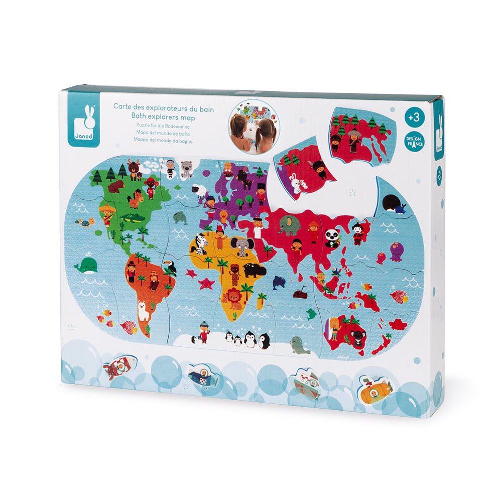Іграшка для купання Janod Пазл Карта світу (J04719) - фото 7
