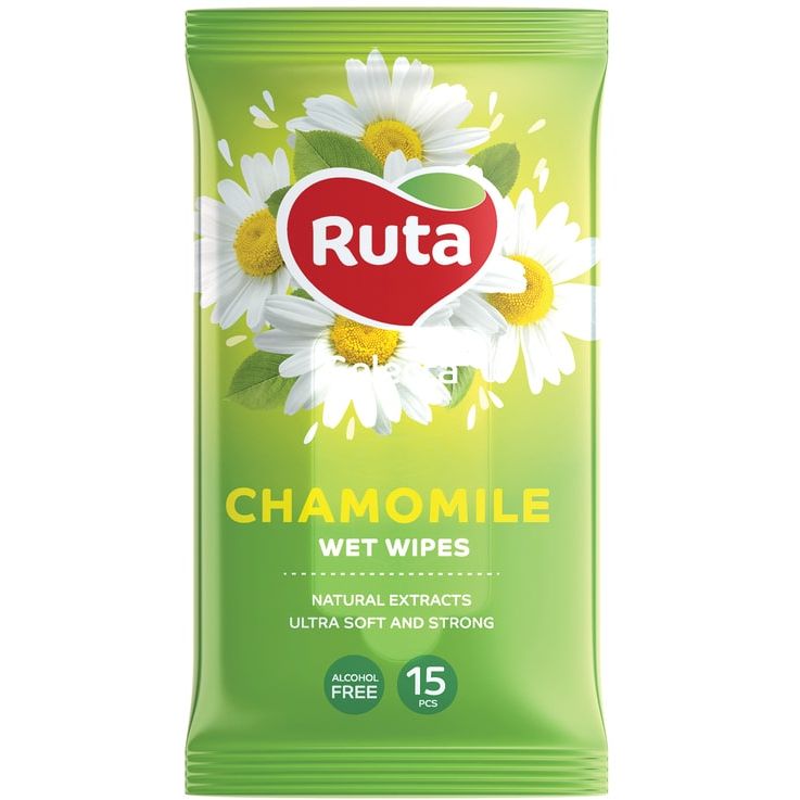 Вологі серветки Ruta Selecta Chamomile, 15 шт. - фото 1