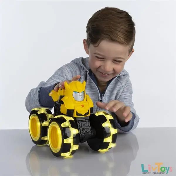 Игрушечная машинка John Deere Kids Monster Treads Бамблби с большими светящимися колесами (47422) - фото 9