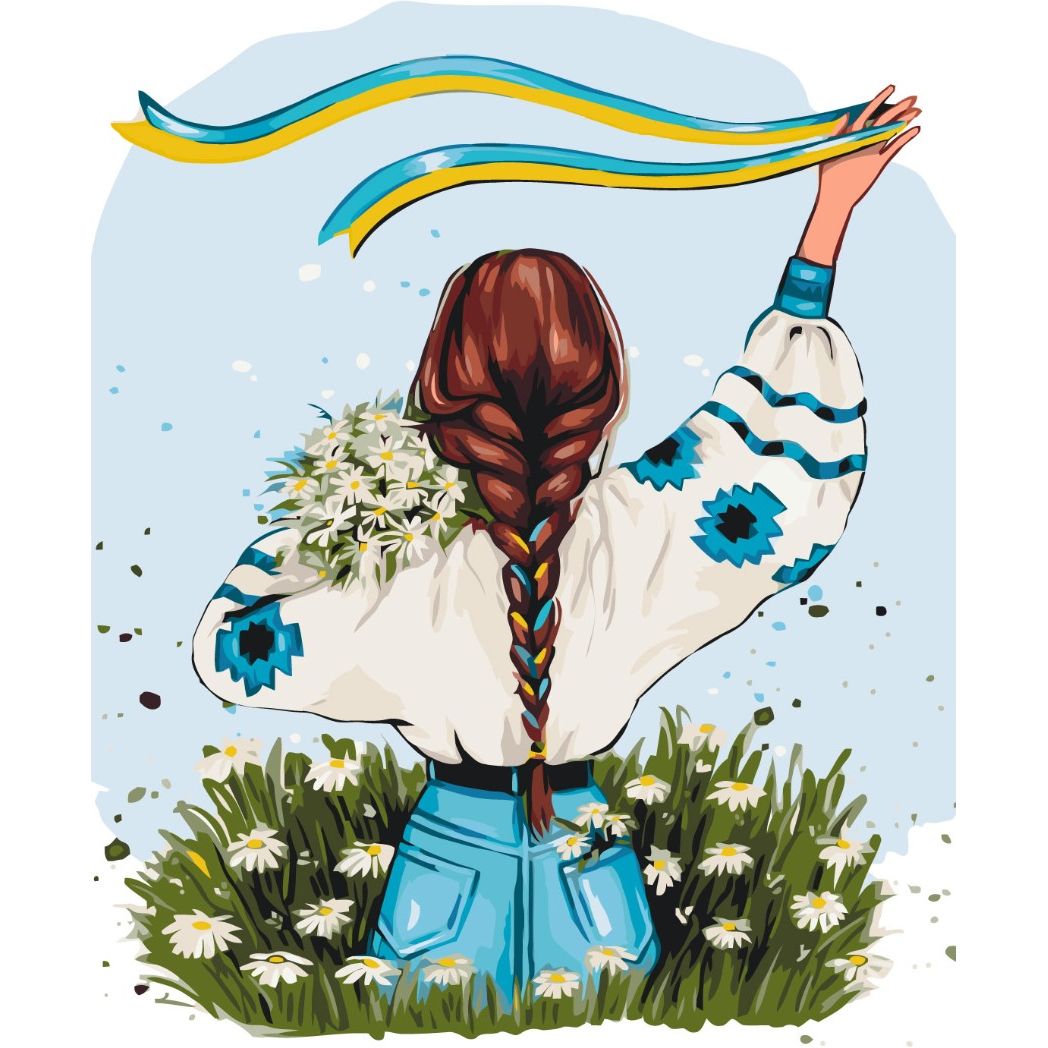 Картина по номерам Украина в цветах Alla Berezovska Brushme 40x50 см разноцветная 000221191 - фото 1
