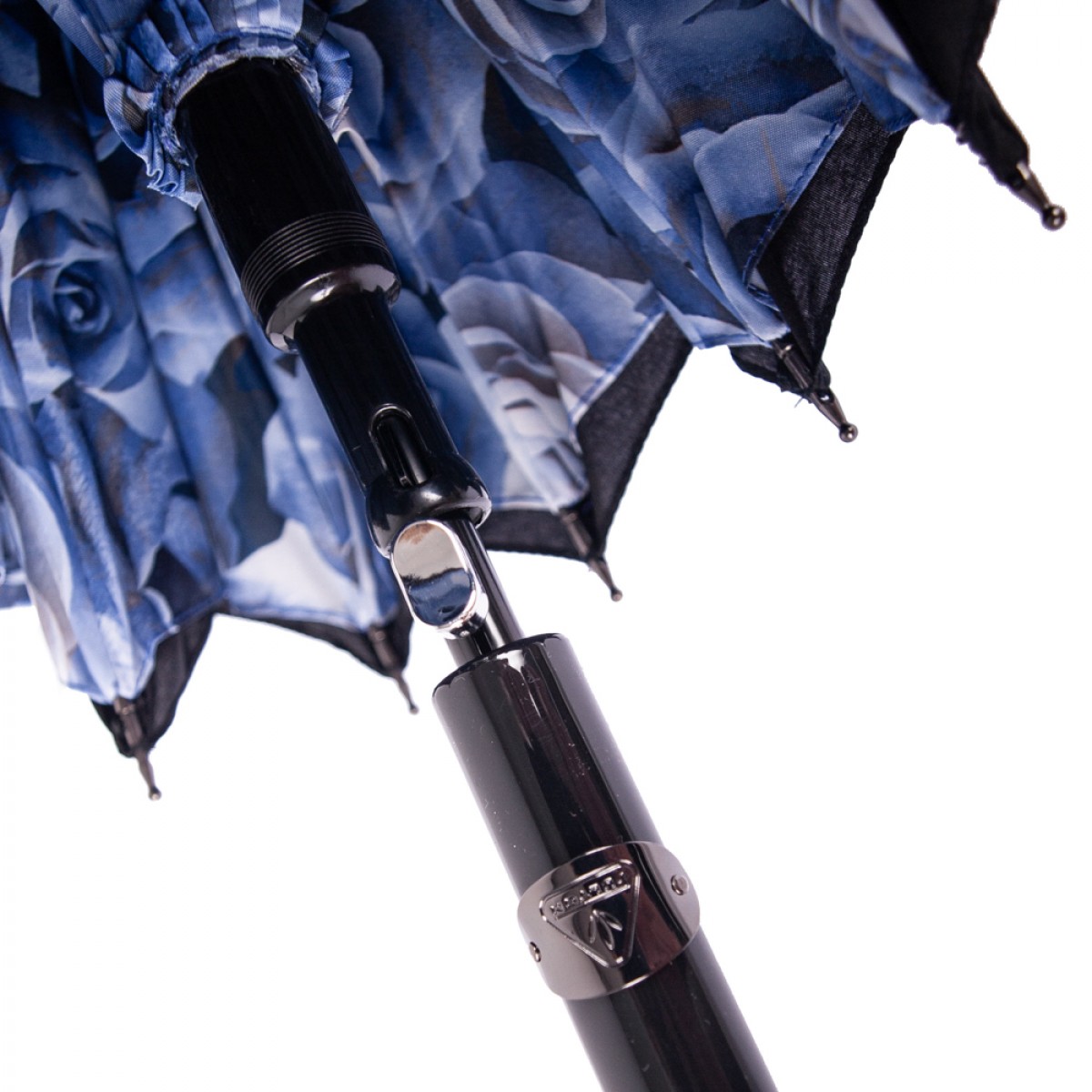 Жіноча парасолька-палиця напівавтомат Fulton 94 см чорна - фото 7