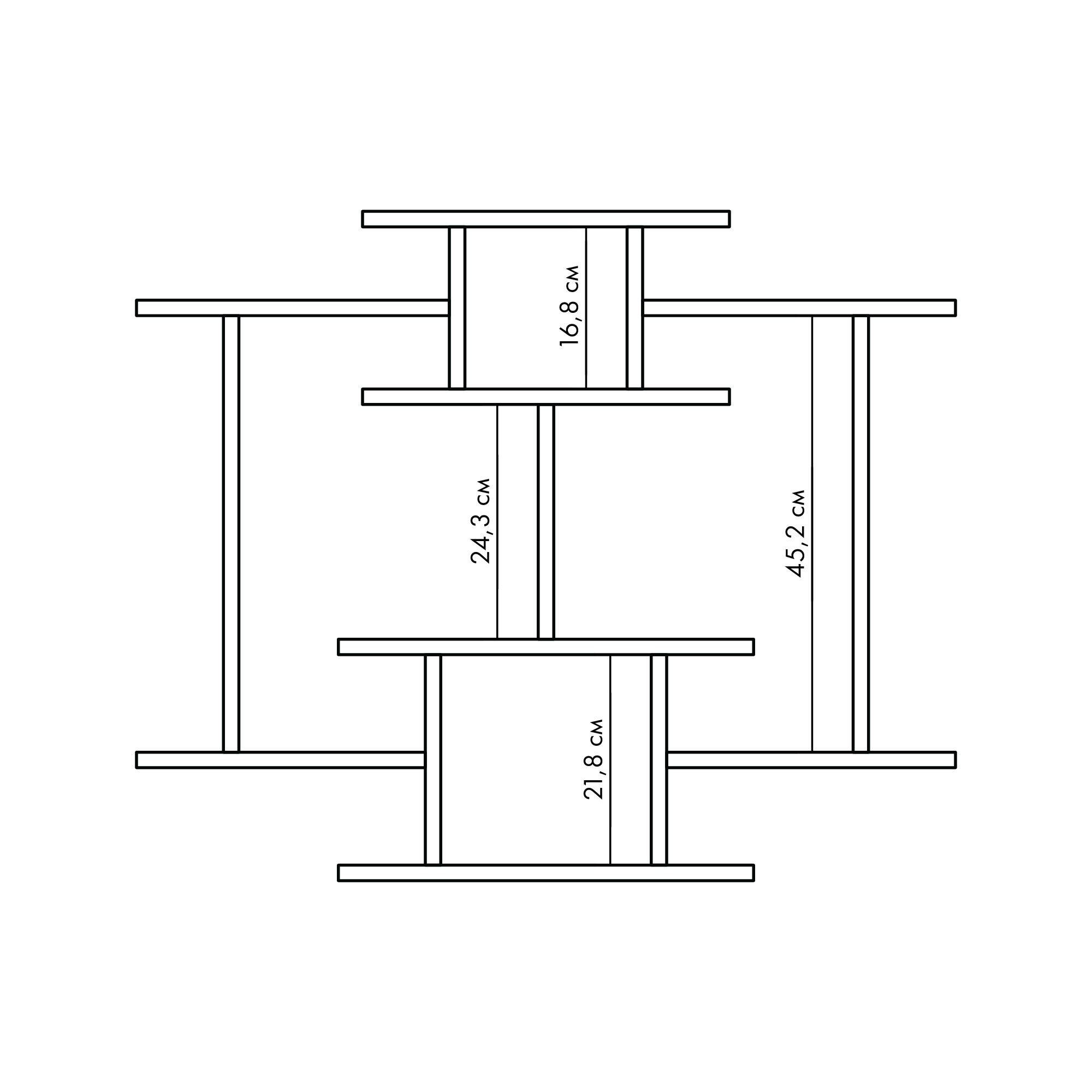 Полиця Hopanchuk Furniture Торнтон біла (76C1) - фото 4