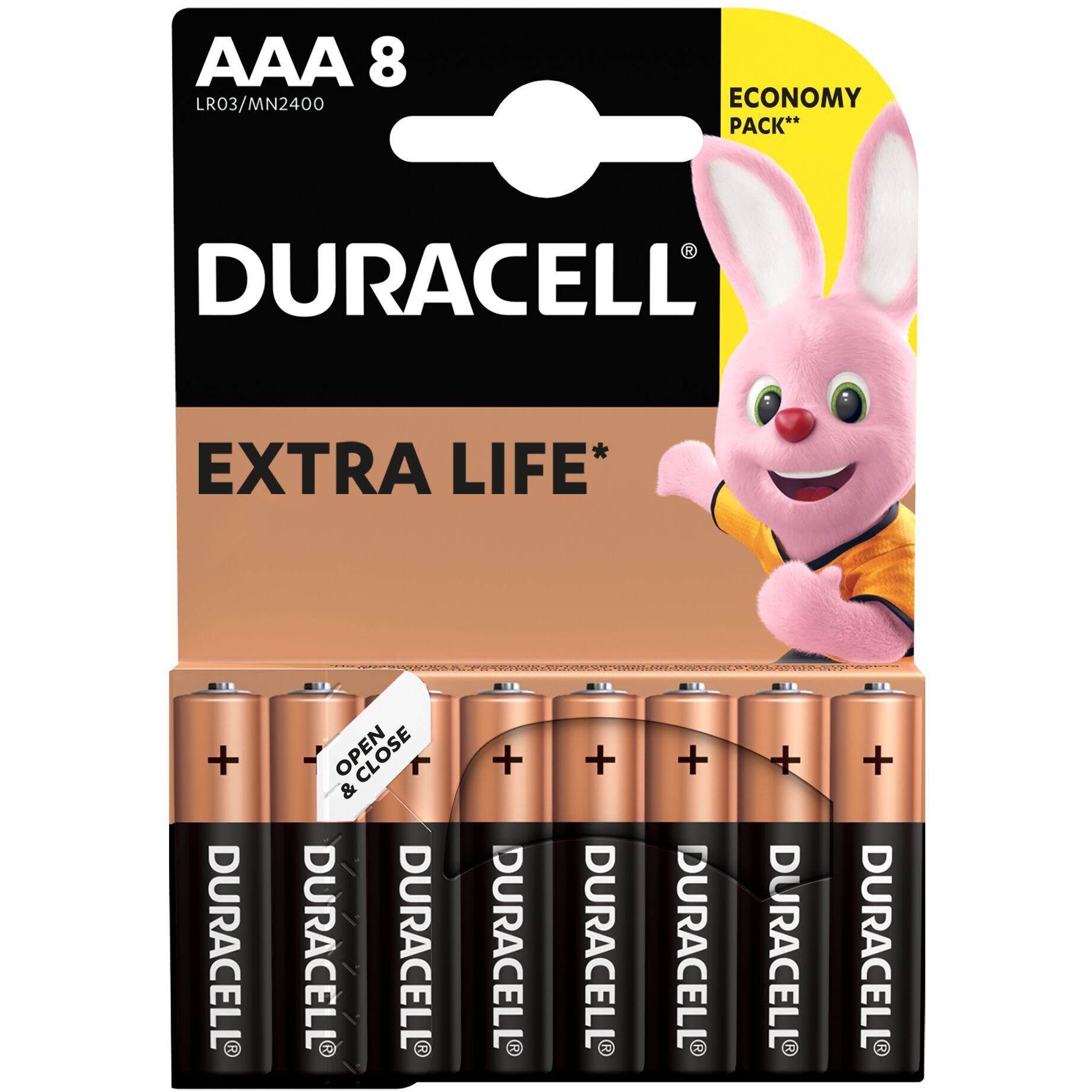 Щелочные батарейки мизинчиковые Duracell 1.5 V AAA LR03/MN2400, 8 шт. (706051) - фото 2