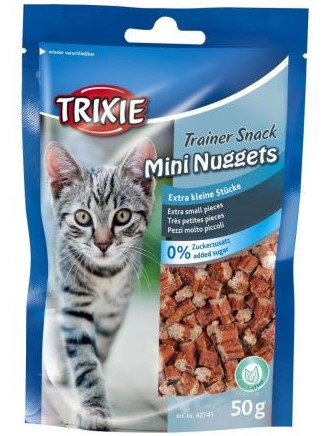 Лакомство для кошек Trixie Trainer Snack Mini Nuggets, с курицей и рыбой, 50 г - фото 1