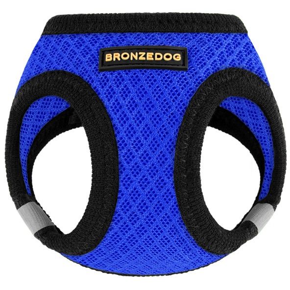 Шлея для собак Bronzedog Mesh Vest, розмір 4XS, 20х24 см, синя - фото 2