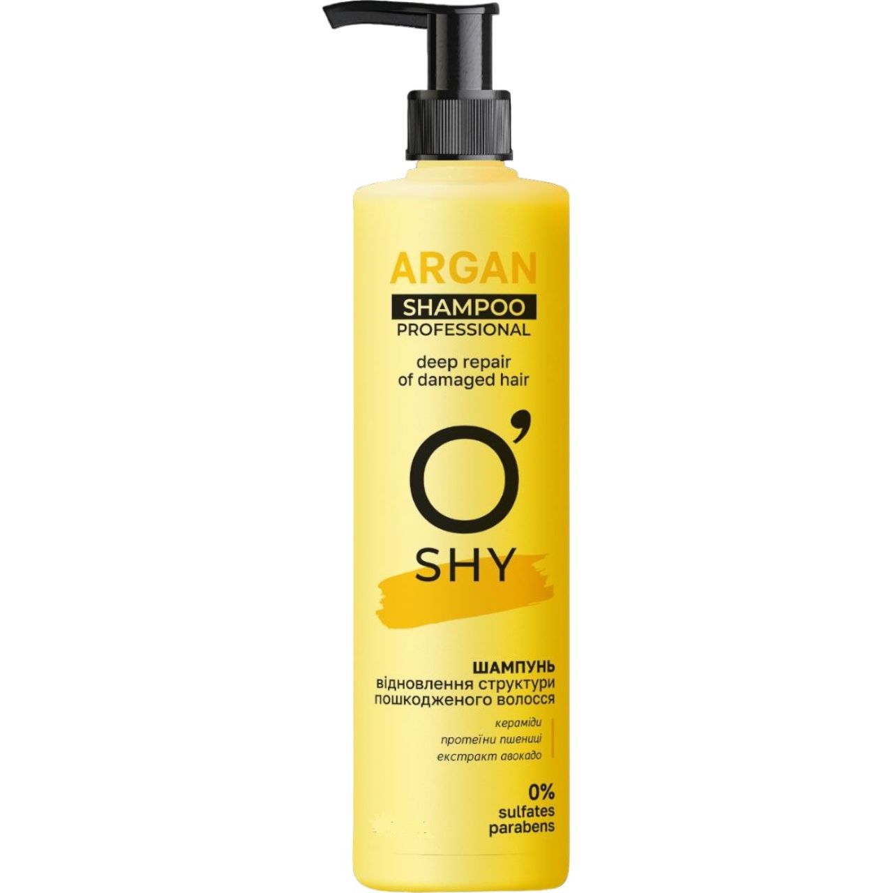 Шампунь O'Shy Professional Argan Відновлення структури пошкодженого волосся 400 мл - фото 1