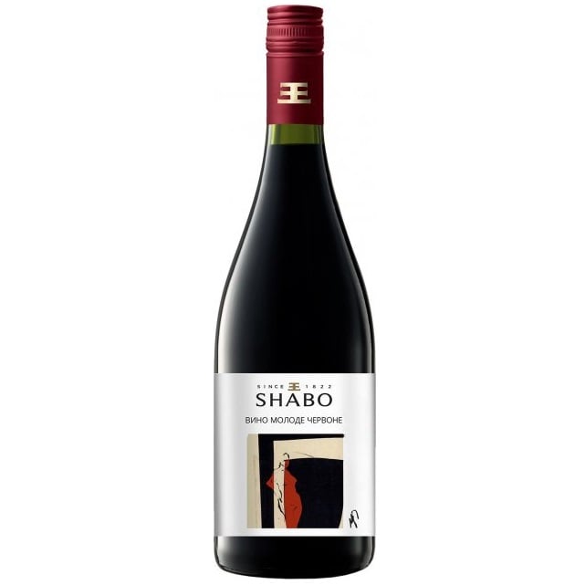 Вино Shabo молоде, червоне, сухе, 13,4%, 0,7 л - фото 1