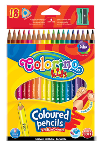 Олівці кольорові Colorino, з точилкою, 18 шт., 18 кольорів (57431PTR) - фото 1