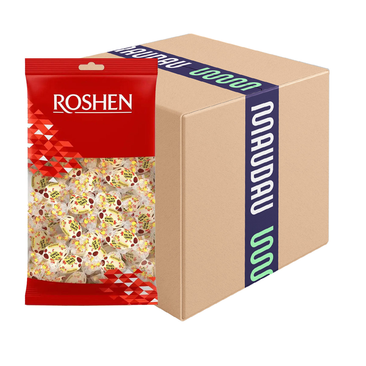 きょこたん Конфеты шоколадные Roshen Ko-Ko Choco White 1 кг купить в Киеве