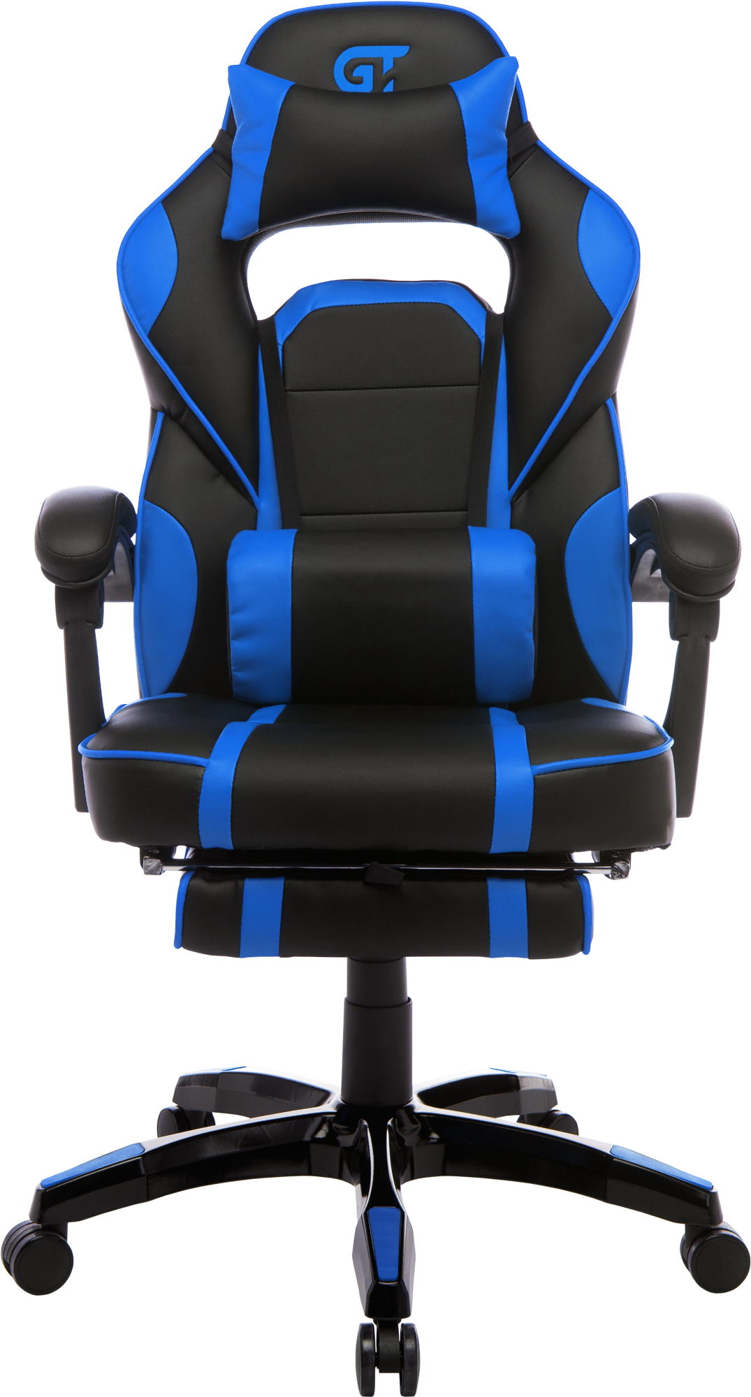 Геймерское кресло GT Racer черное с синим (X-2749-1 Black/Blue) - фото 2
