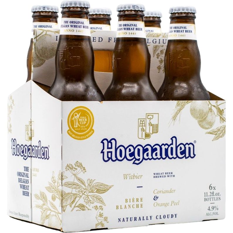 Пиво Hoegaarden White светлое 4.9% 1.98 л (6 шт. х 0.33 л) - фото 1