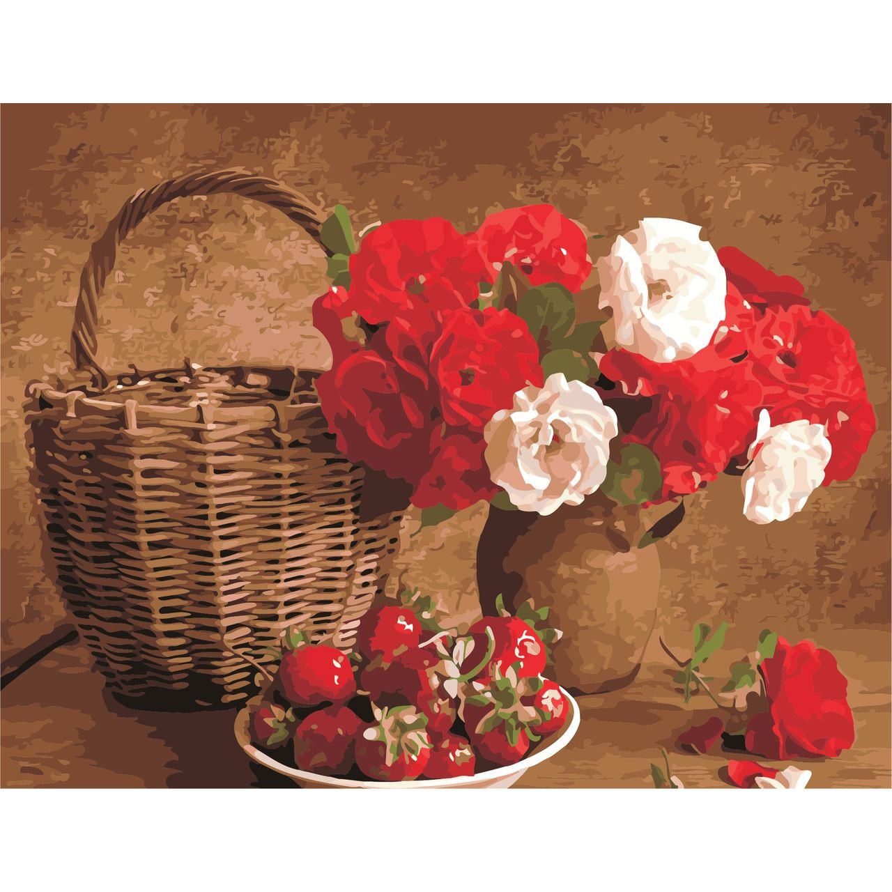Картина по номерам Полуниця та квіти ArtStory 50х65 см різнокольорова 000169379 - фото 1