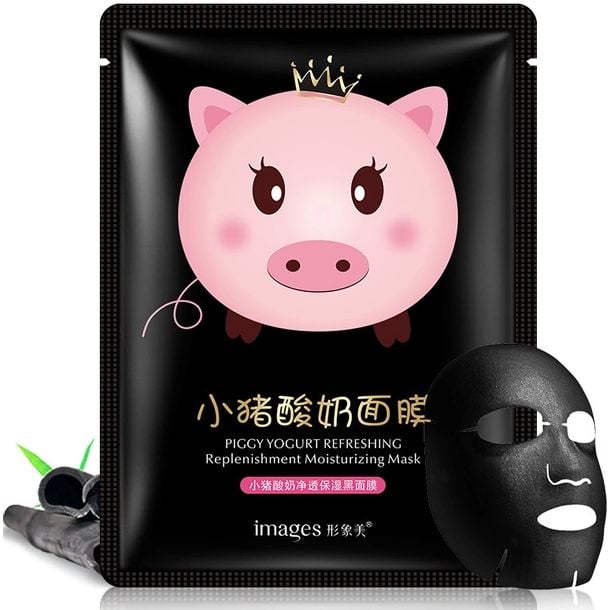 Маска для лица Images Piggy Yogurt Refreshing Black, 25 г - фото 3
