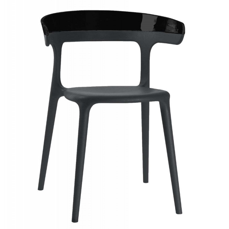 Кресло Papatya Luna черное сиденье, верх черный (279741) - фото 1