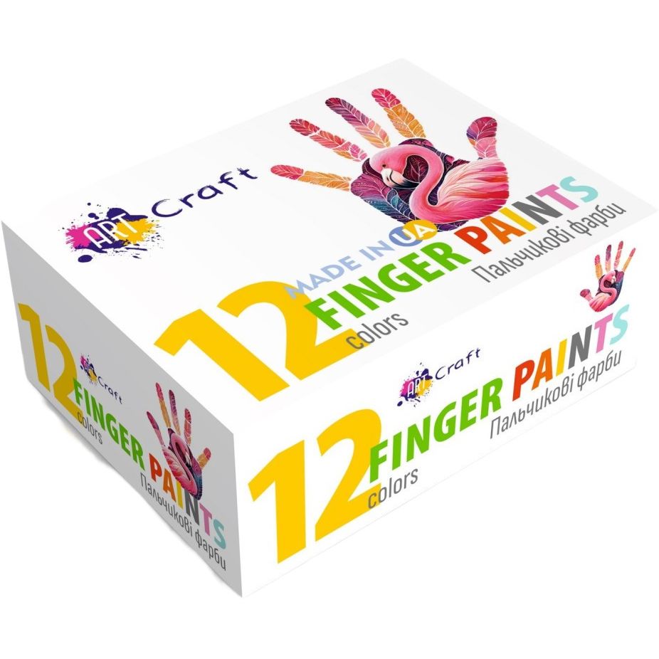 Набор пальчиковых красок ArtCraft 12 цветов по 20 мл 5025-AC - фото 1