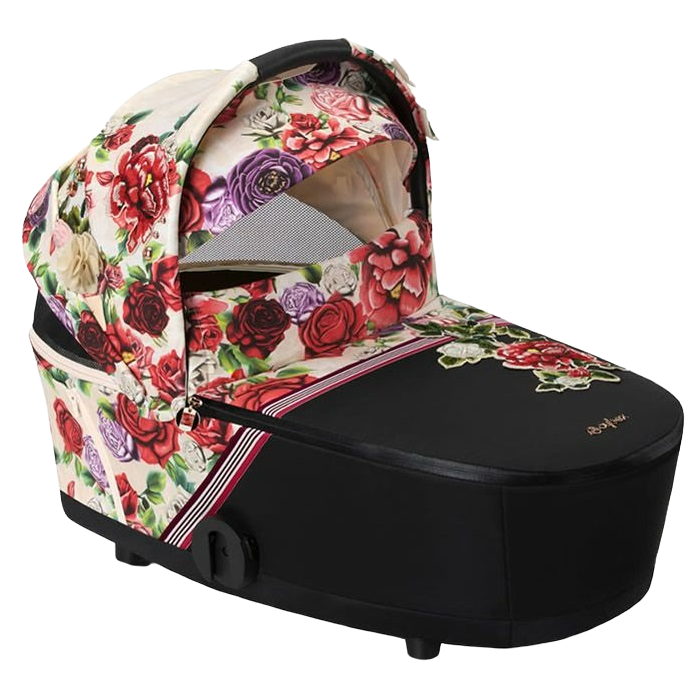 Люлька Cybex Mios Lux R Spring blossom light + Комплект текстиля Cybex Mios Spring blossom light + Шасси для коляски Cybex Mios LS RBA Rosegold - фото 3