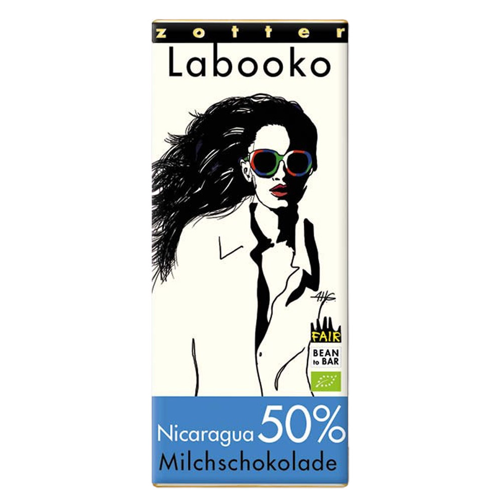 Шоколад молочний Zotter Labooko Nicaragua 50% Milk Chocolate органічний 70 г (2 шт. х 35 г) - фото 1