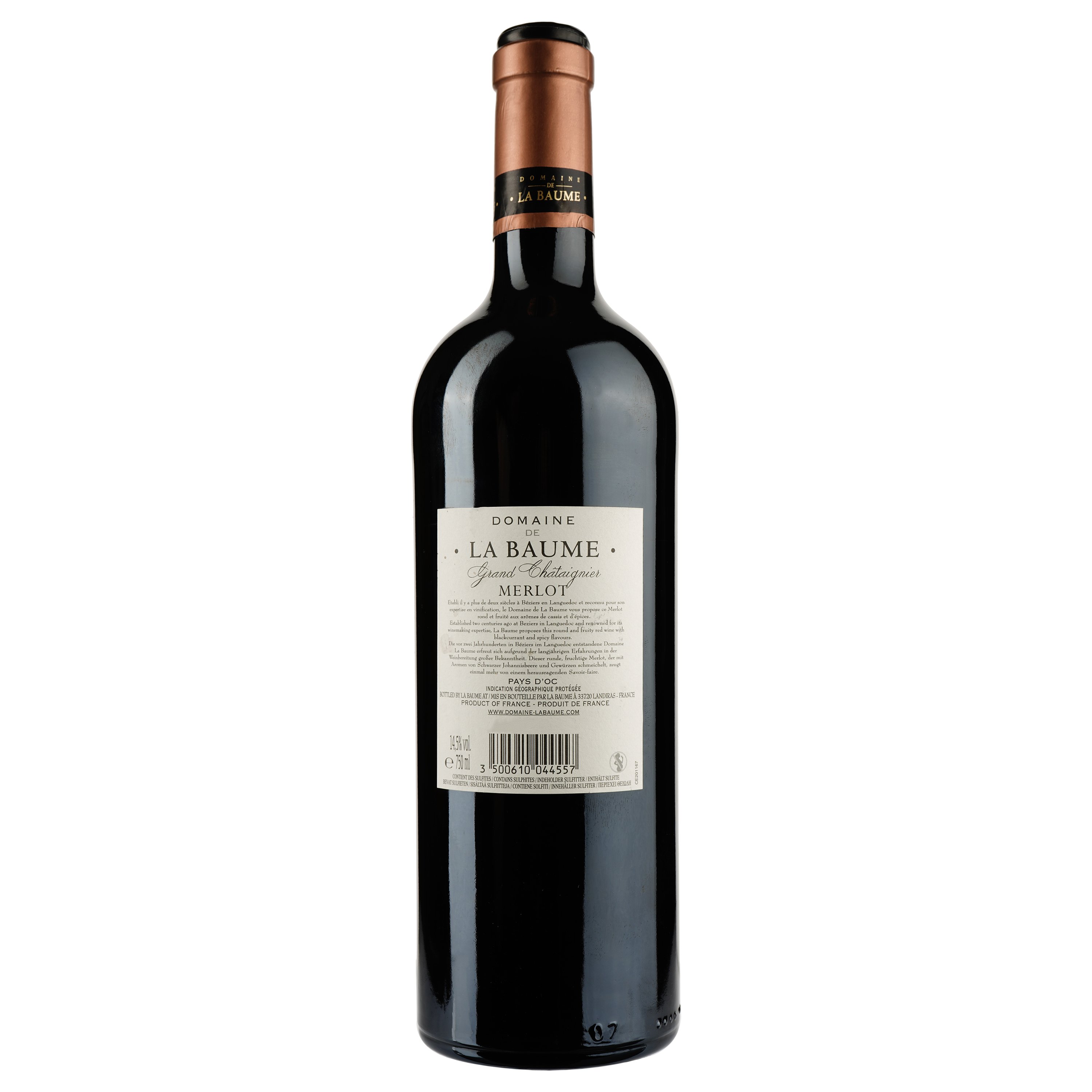 Вино Domaine La Baume Merlot червоне сухе, 0,75 л, 14% (674252) - фото 2