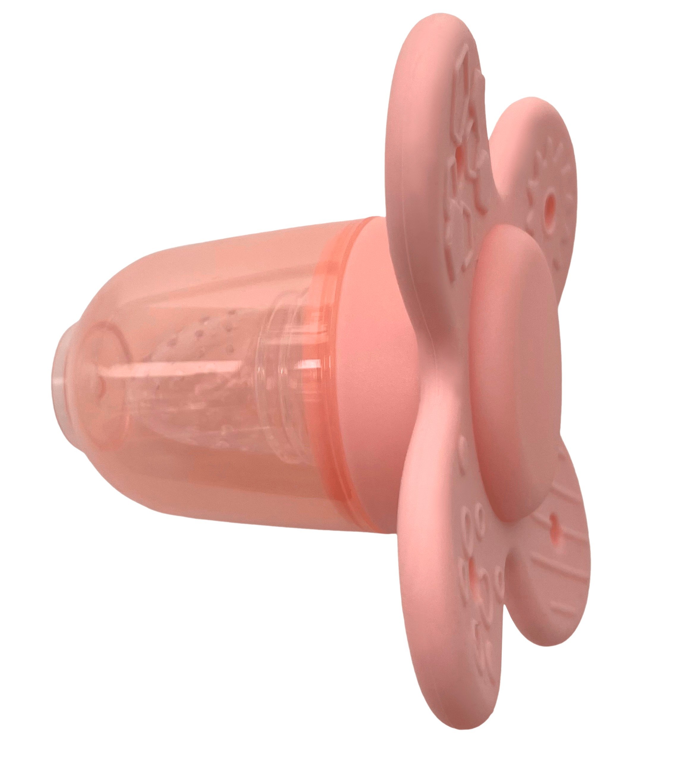 Силіконовий ніблер KinderenOK Nibi Teether 2in1 з прорізувачем, рожевий (270121) - фото 3