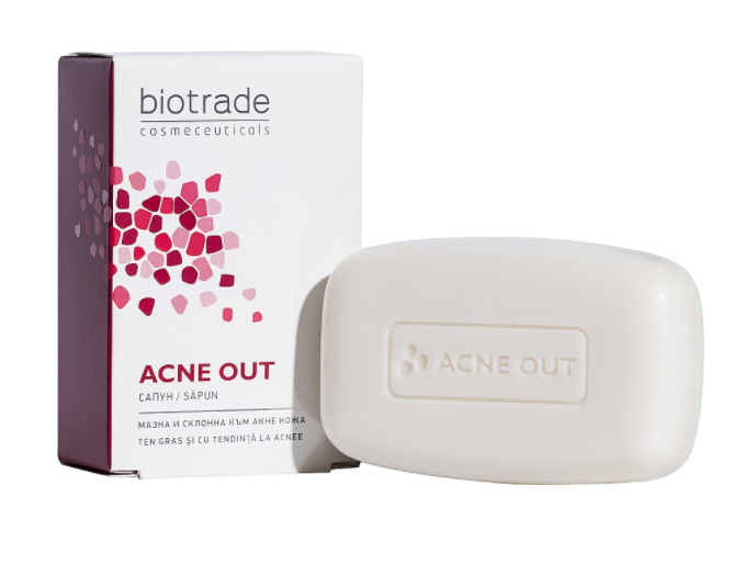 Очищувальне мило для обличчя та тіла Biotrade Acne Out, 100 г (3800221840204) - фото 1