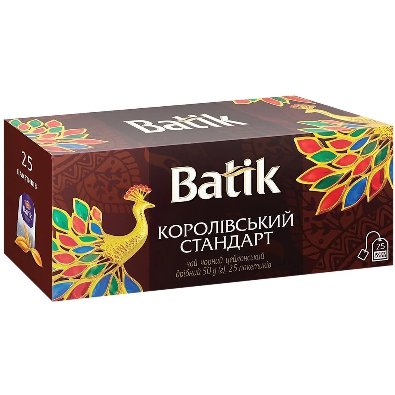 Чай чорний Batik Королівський стандарт цейлонський, дрібний, 50 г - фото 1
