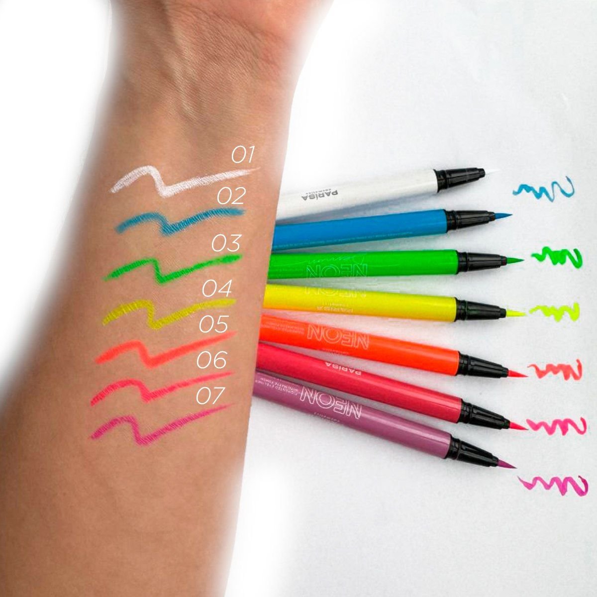 Неоновый маркер Parisa Neon Eyeliner NP-107 тон 02 (Голубой) 0.6 мл - фото 6