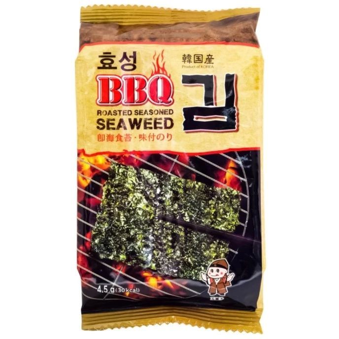 Нори снек Ock Dong Ja Seaweed Roasted Seasoned BBQ 4.5 г - фото 1