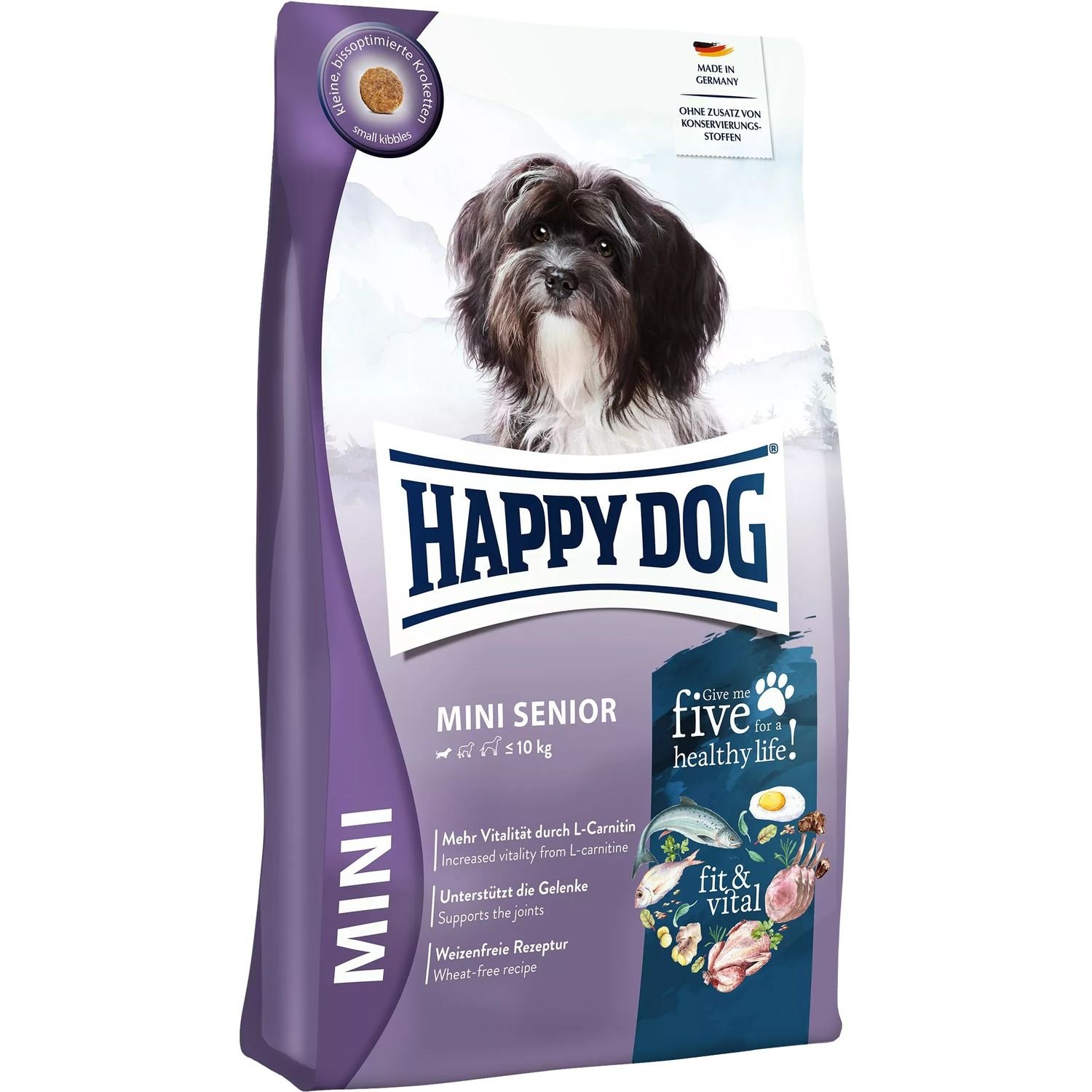 Сухой корм для пожилых собак Happy Dog HD fit & vital Mini Senior, 4 кг - фото 1