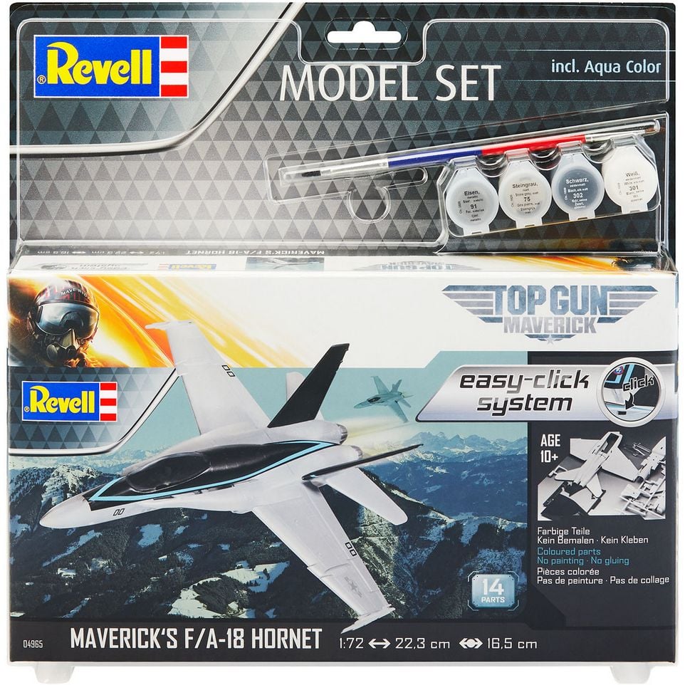 Сборная модель самолета Revell Набор F/A-18 Hornet из фильма Top Gun: Maverick, уровень 2, масштаб 1:72, 16 деталей (RVL-64965) - фото 6