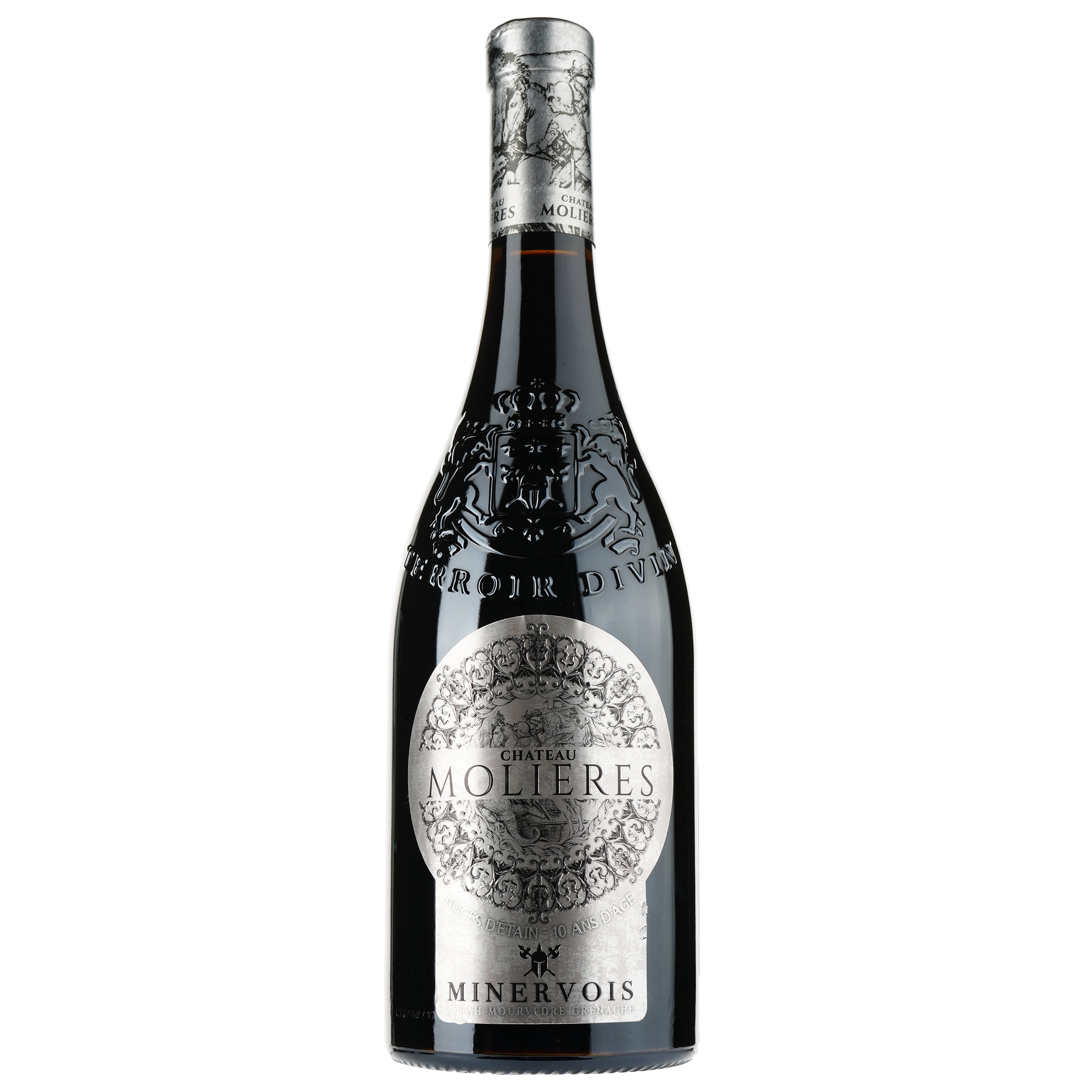 Вино Chateau Molieres Cuvee Noces d'Etain 2012 Minervois AOP, красное, сухое, 0,75 л - фото 1