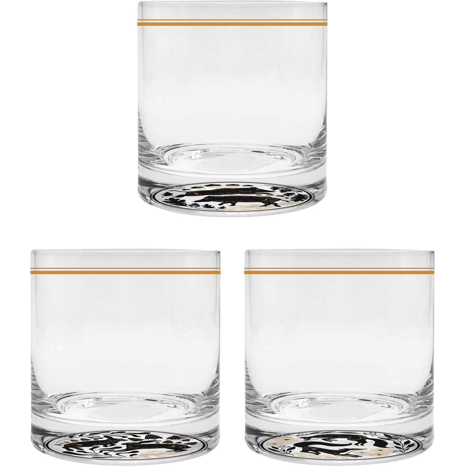 Набор стаканов для виски Concept Glass Звери 500 мл 3 шт. (CG3-774001) - фото 1
