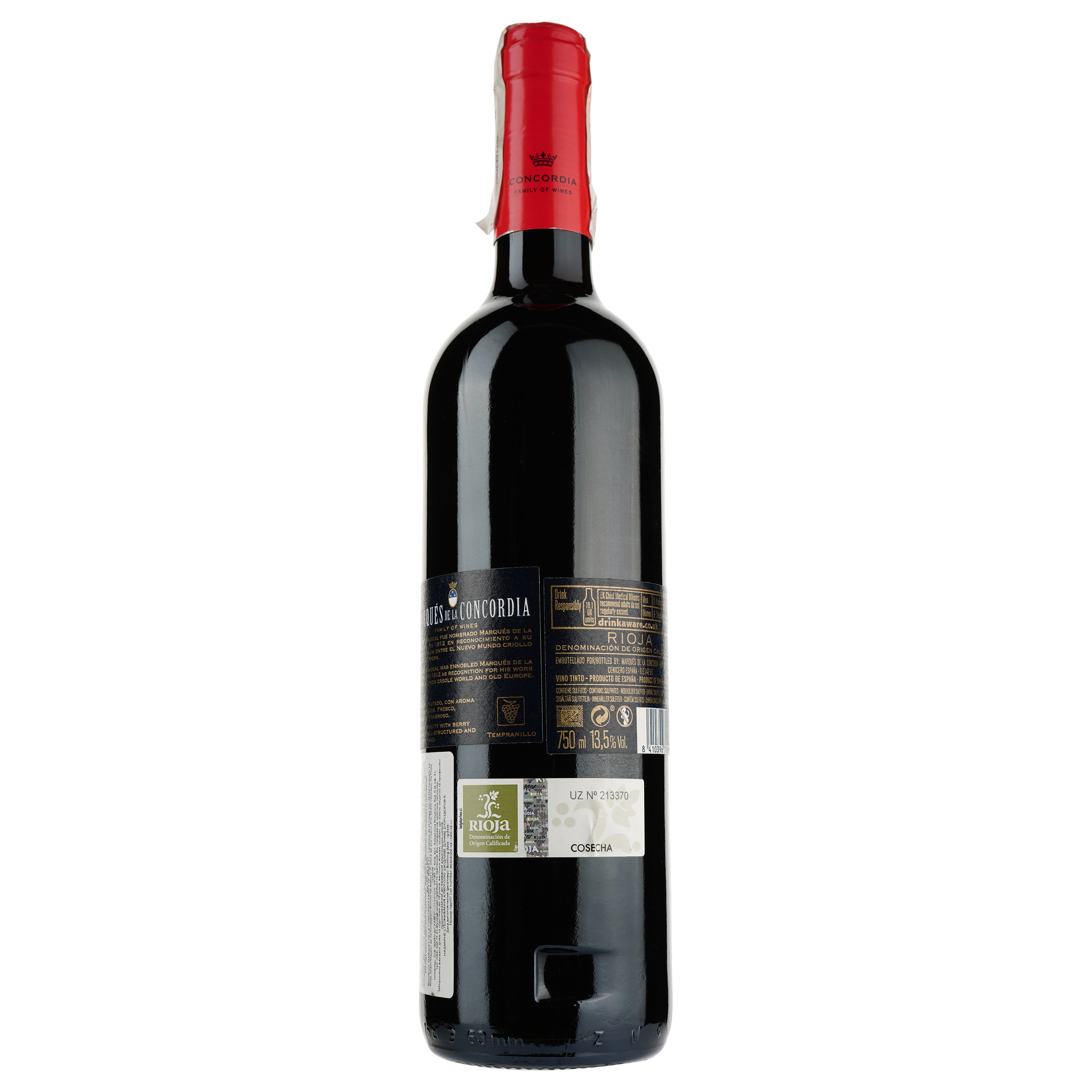 Вино Marques de la Concordia Tempranillo красное сухое 0.75 л - фото 2