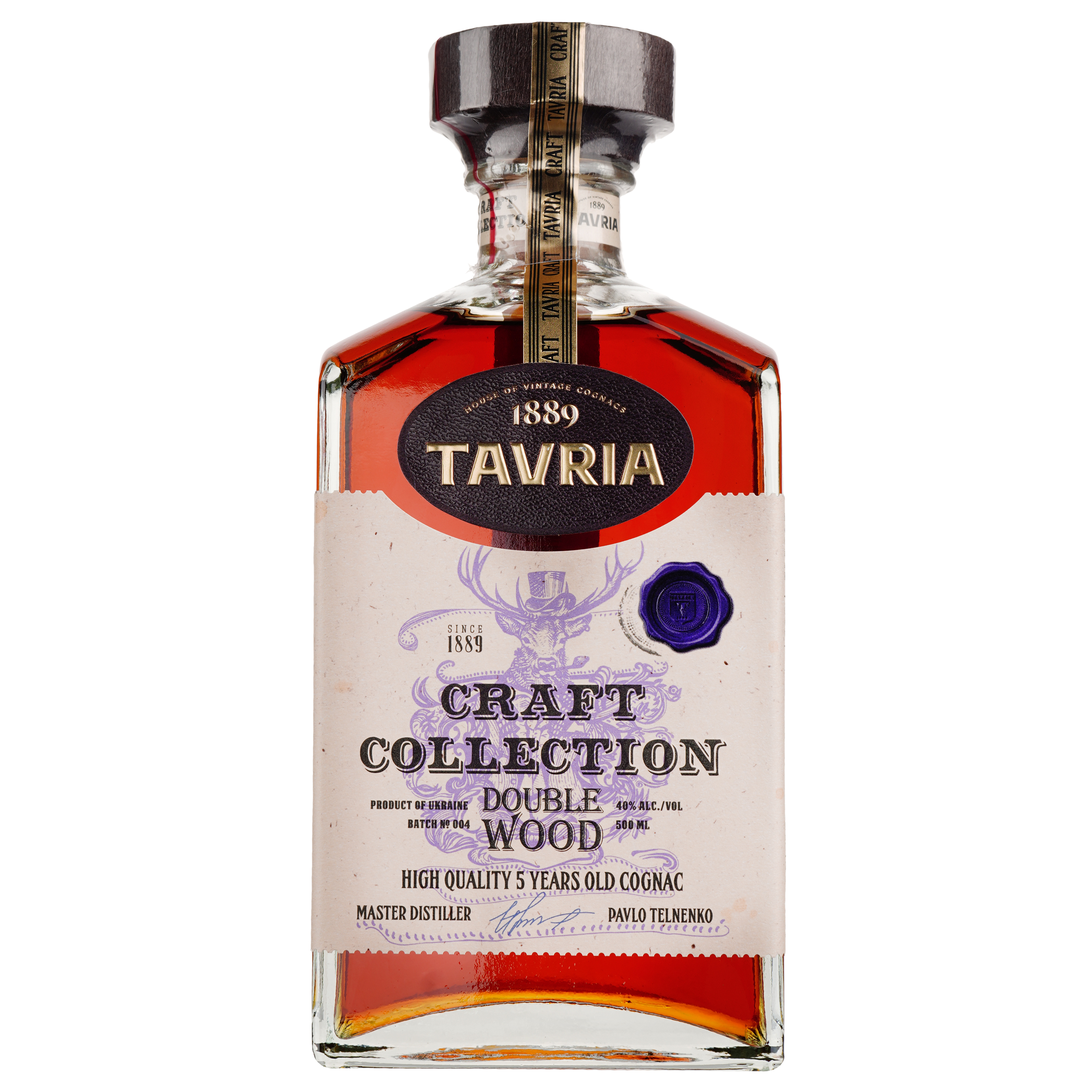 Коньяк України Tavria Craft Collection Double Wood VSOP, 40%, 0,5 л (752230) - фото 1