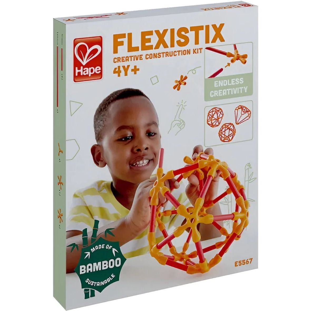 Конструктор Hape Flexistix Будівництво бамбуковий 66 деталей (E5567) - фото 1