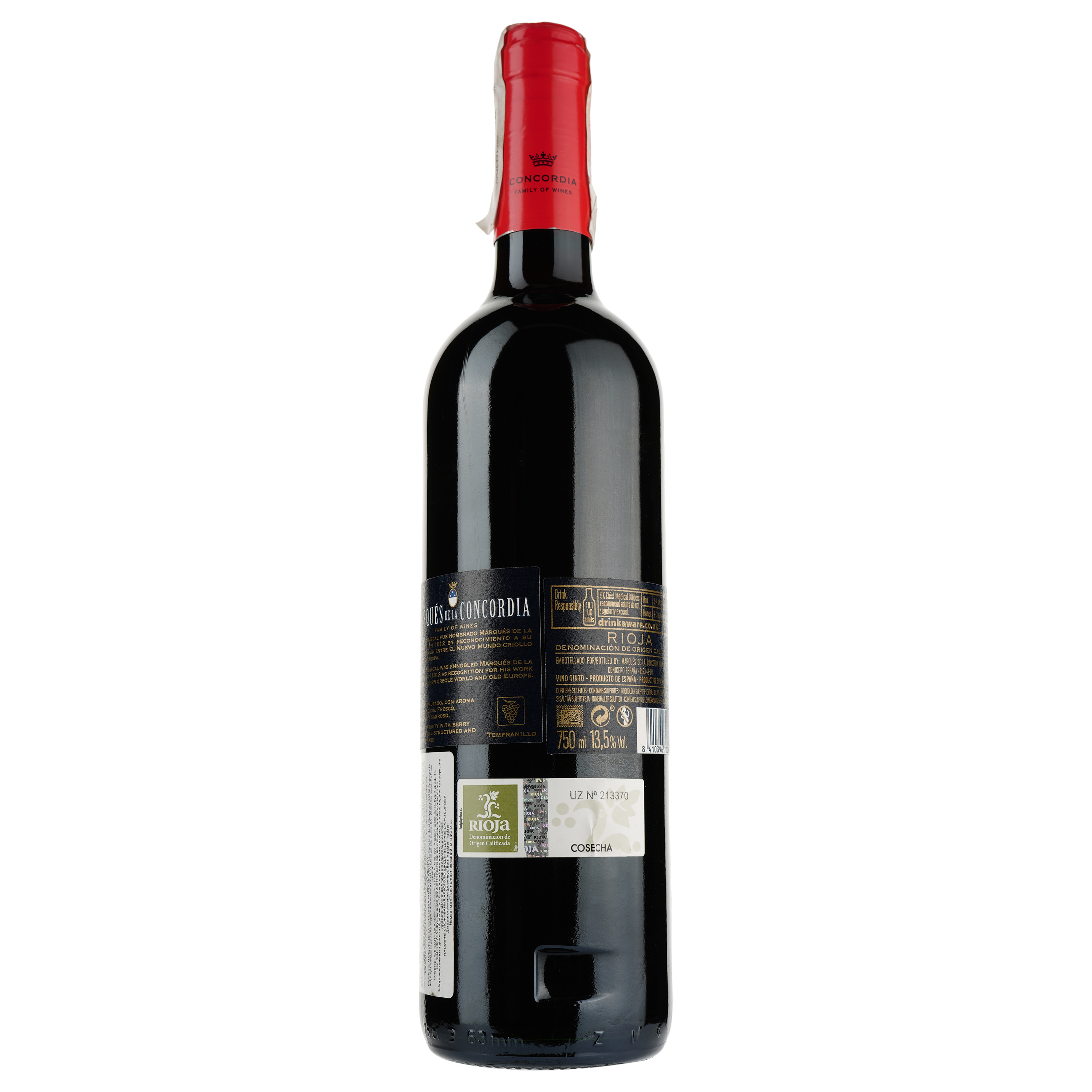 Вино Marques de la Concordia Tempranillo червоне сухе 0.75 л - фото 2