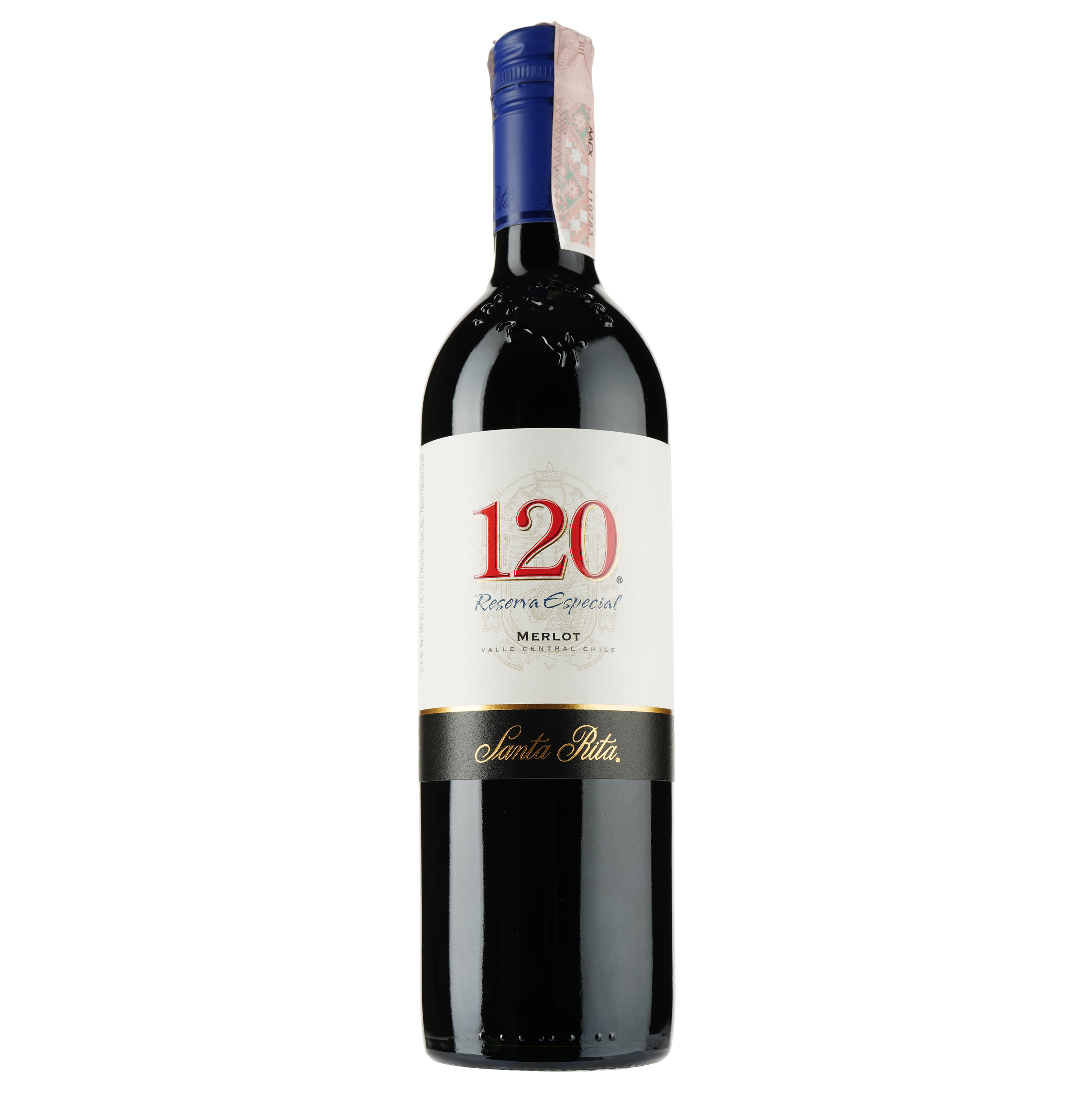 Вино Santa Rita 120 Merlot Reserva Especial D.O., червоне, сухе, 13,5%, 0,75 л - фото 1