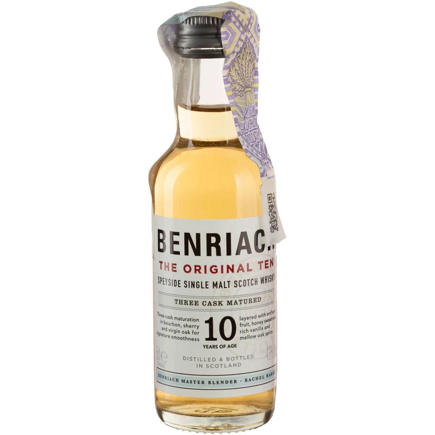 Виски BenRiach 10yo Single Malt Scotch Whisky 43% 0.05 л - фото 1