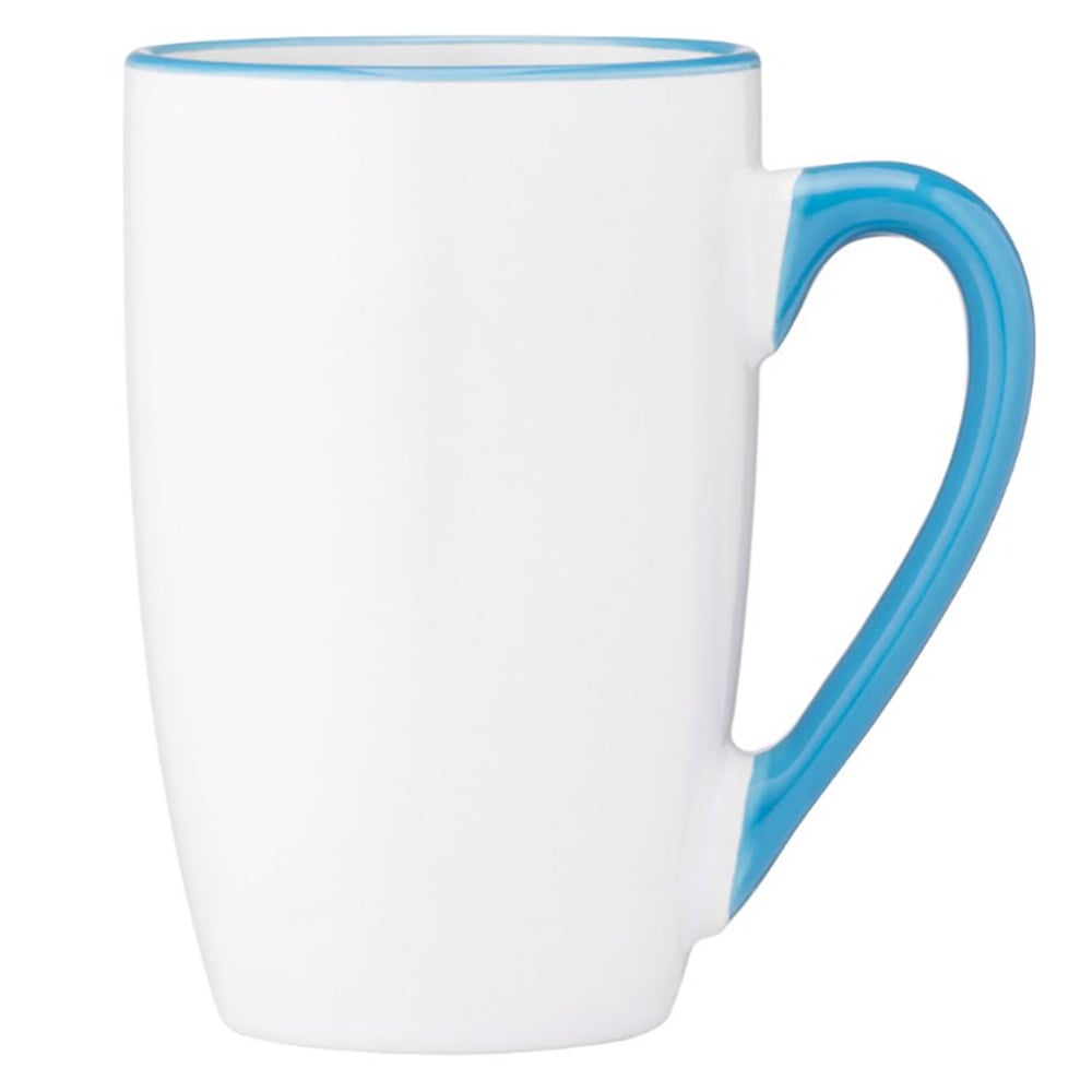 Чашка Ardesto Lorenzo BL, 360 мл, біла з блакитним (AR3481BL) - фото 1