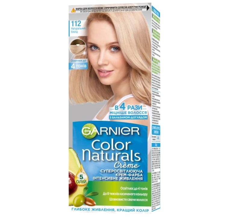 Краска для волос Garnier Color Naturals, тон 112 (натуральный блонд), 110 мл (C6600600) - фото 1