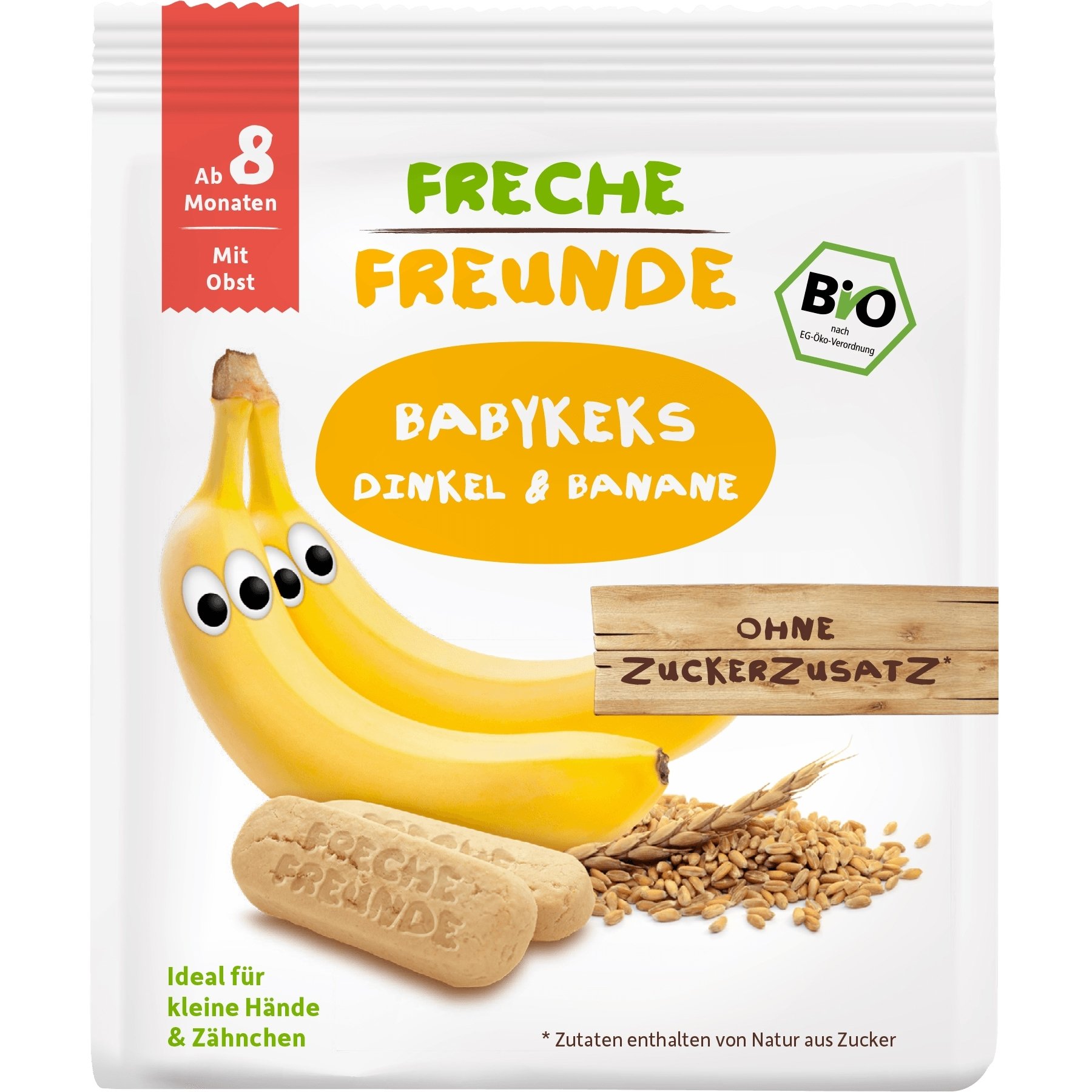 Детское органическое печенье Freche Freunde с Бананом, 100 г (100018) - фото 1