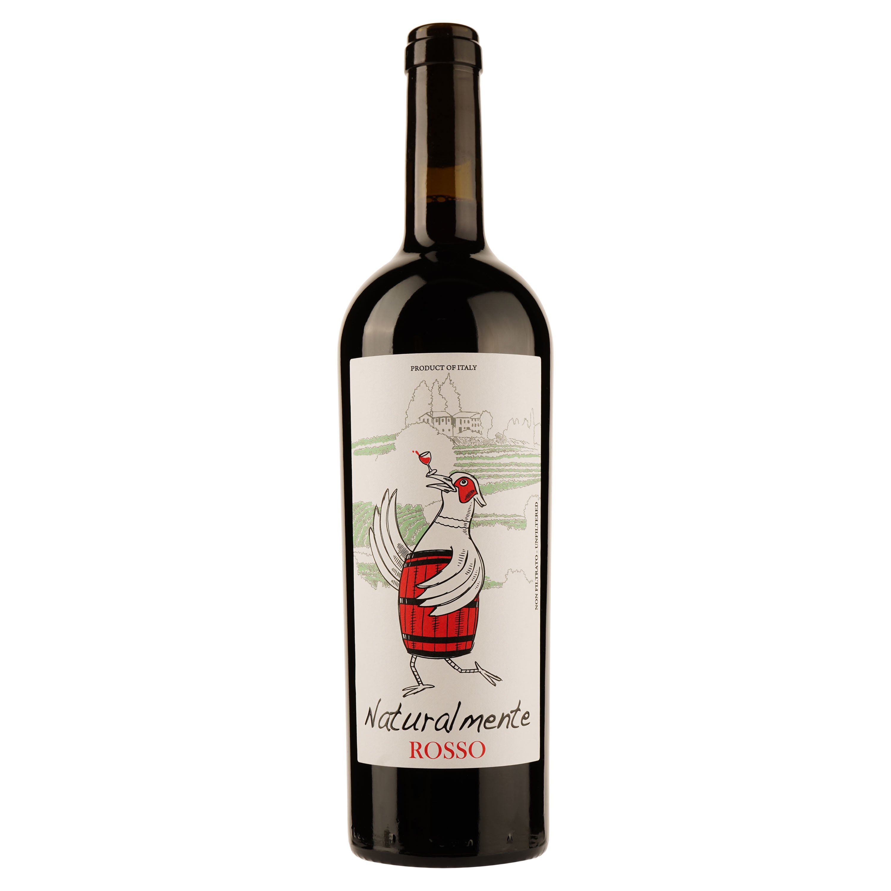 Вино Naturalmente Rosso, красное, сухое, 0,75 л - фото 1