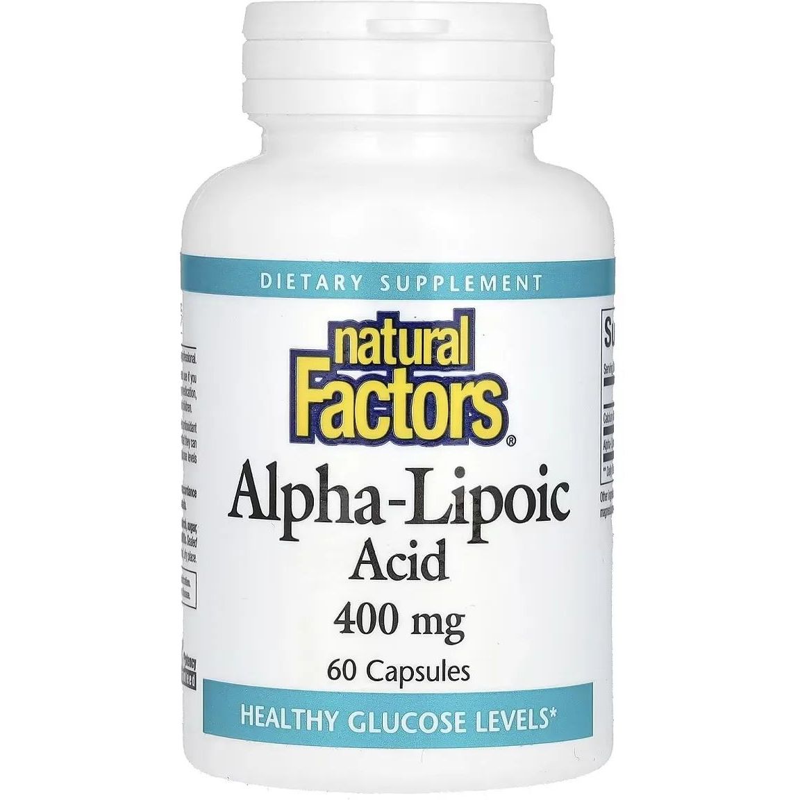 Альфа-ліпоєва кислота Natural Factors Alpha-Lipoic Acid 400 мг 60 капсул - фото 1