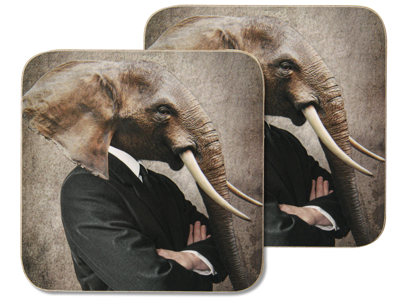 Набір підставок під гаряче Lefard Слон, 10 см, бежевий, 2 шт (924-629) - фото 1