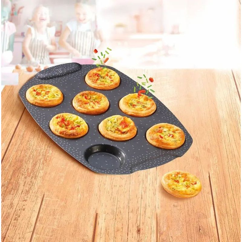 Противень Tefal PerfectBake с 8 круглыми формами 21х29 см коричневый (J5734902) - фото 6