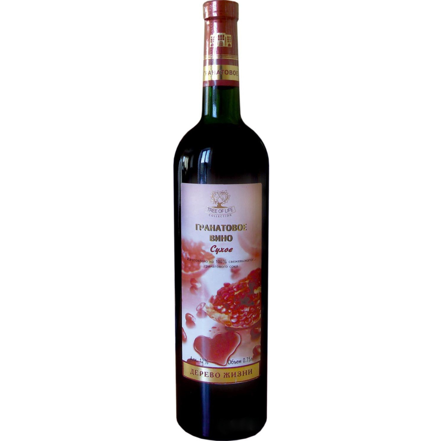 Вино Tree of Life Гранатовое, красное, сухое, 0,75 л - фото 1