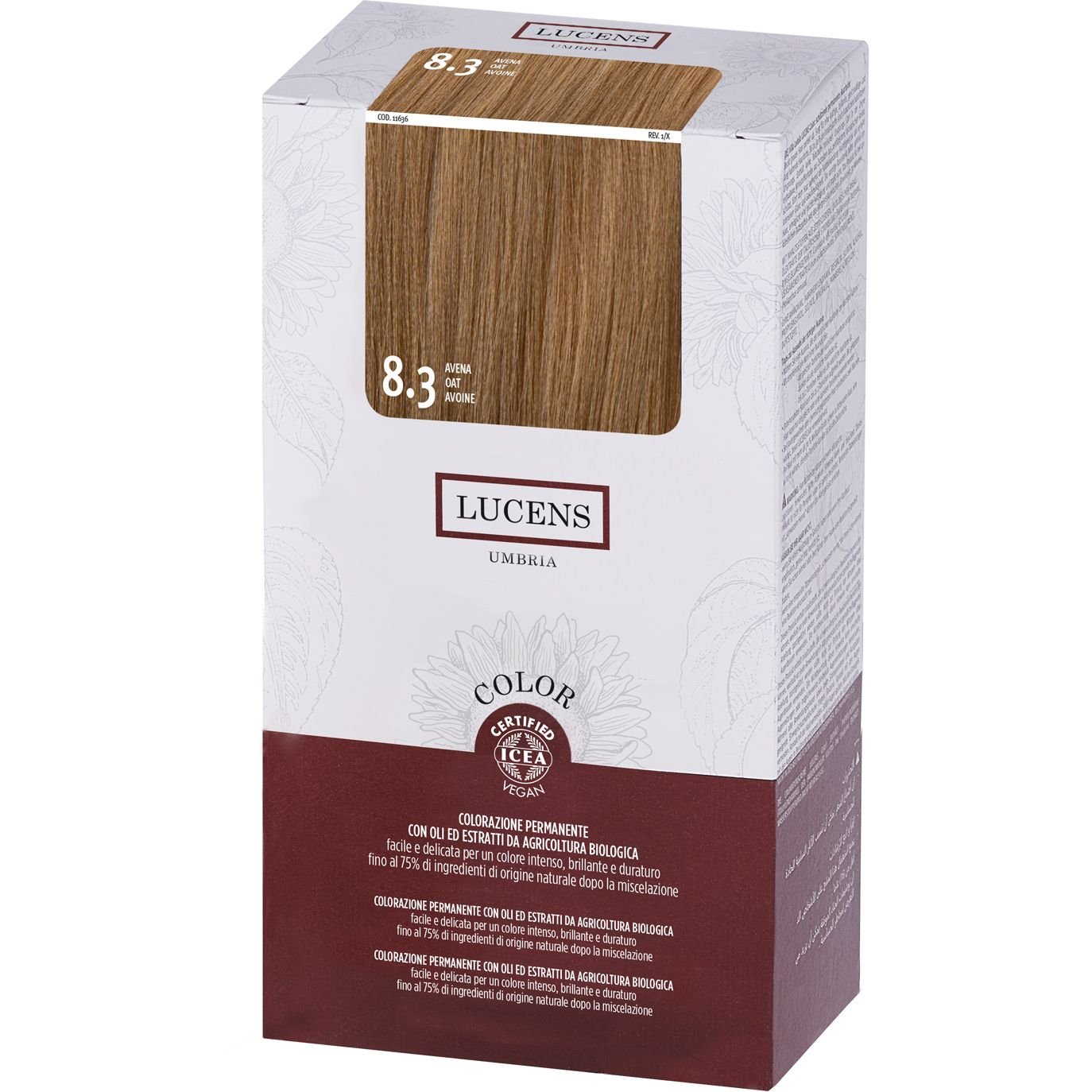Краска для волос Lucens Color, тон 8.3 (пшеничный), 145 мл (110420) - фото 1