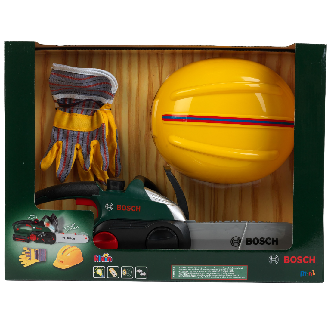 Фото - Дитячий набір для гри Klein Ігровий набір Bosch Mini Набір майстра: пила ланцюгова, шолом, рукавички B 